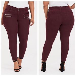 Torrid multi zip moto  jegging  size 20R
